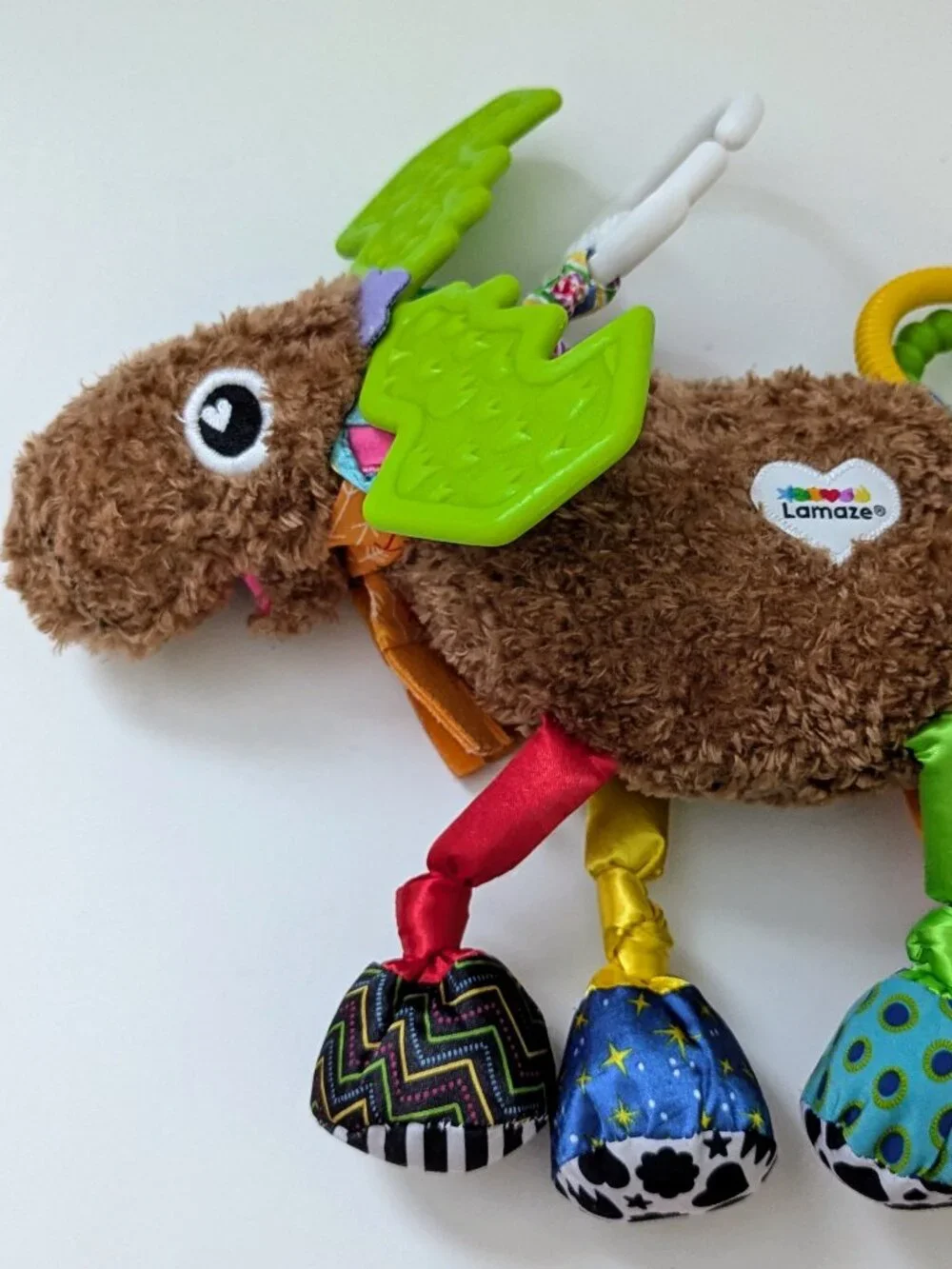 Lamaze Mortimer the Moose Baby Sensory Teether Clip On Toy